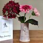 9th Pottery Anniversary Handmade Vase With Ceramic Tag, thumbnail 5 of 9