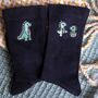 Personalised Dinosaur Socks Gift For Dad, thumbnail 2 of 5