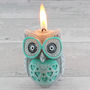 Owl Figure, Owls Couple Ball, Pillar, Tea Light Candles, thumbnail 5 of 10