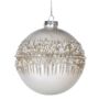 Silver Beaded Christmas Bauble, thumbnail 1 of 1