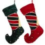 His And Hers Personalised Velvet Christmas Stockings, thumbnail 3 of 7