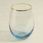 G Decor Set Of Four Lazaro Blue Ombre Tumbler Glasses, thumbnail 3 of 5