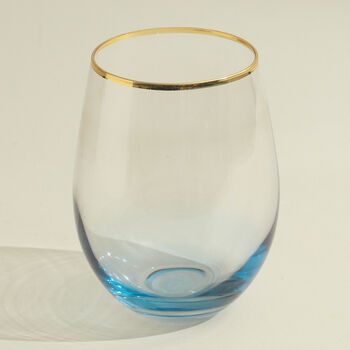 G Decor Set Of Four Lazaro Blue Ombre Tumbler Glasses, 3 of 5