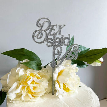 Acrylic Personalised Said Yes Cake Topper, 2 of 5