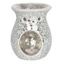 Large Silver Crackle Oil Burner And Wax Warmer, thumbnail 2 of 3