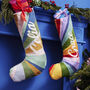 Personalised Rainbow Stripe Christmas Stocking, thumbnail 3 of 4