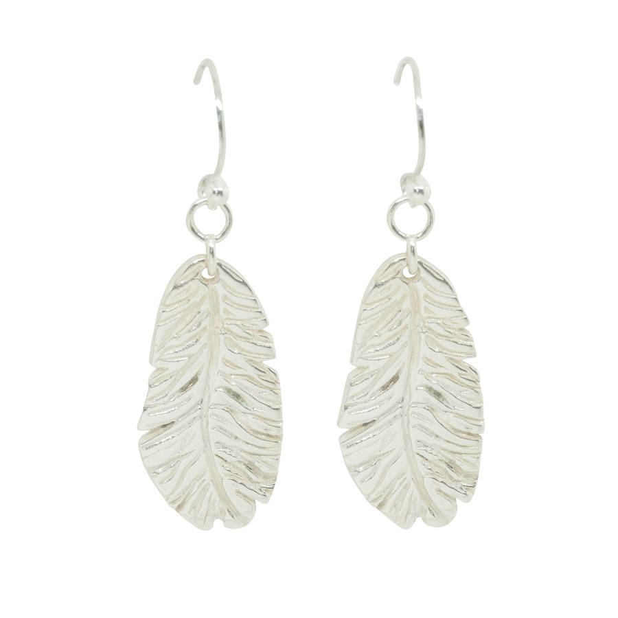 Feather Drop Earrings By Essentia By Love Lily Rose ...