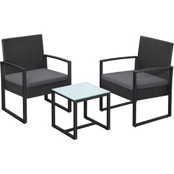 Three Piece Patio Furniture Set With Two Chairs, 6 of 7