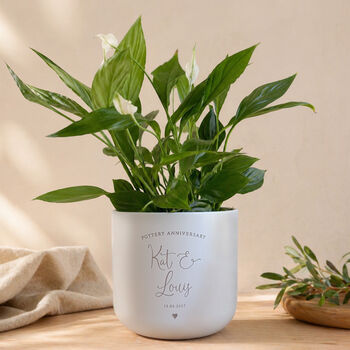 Personalised 9th Pottery Anniversary Gift | Add Plant, 5 of 7