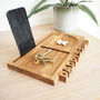 Personalised Solid Oak Desk Tidy And Phone Stand, thumbnail 1 of 6