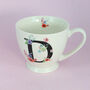 G Decor Floral Alphabet Ceramic Tea Coffee Xl Mug Cup, thumbnail 7 of 12