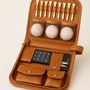 Personalised Golfer’s Accessory Gift Set – Tan Leather, thumbnail 3 of 12