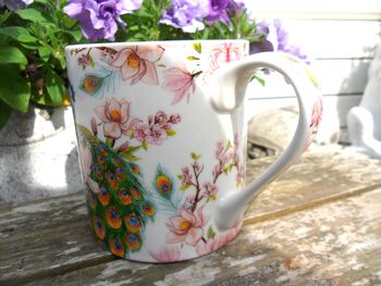 Jumbo Mug In Peacock Design, 3 of 6