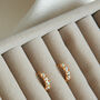 18k Gold Opal Encrusted Huggie Hoop Earrings, thumbnail 1 of 3