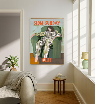 Slow Sunday Female Portrait Art Print, 3 of 3