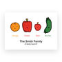 Family Fruit And Veg Personalised Cartoon Art Print, thumbnail 4 of 9