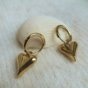 Chunky Gold Heart Jewelry Set In Personalised Pouch, 6 of 8