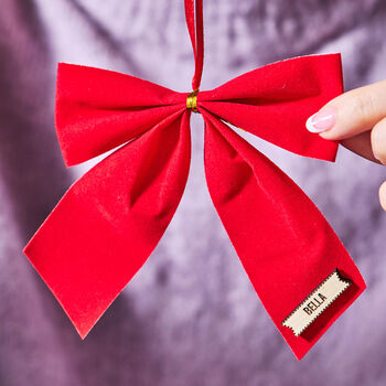 Children's Red Christmas Bow Decoration, 2 of 2