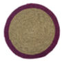Coloured Trim Natural Round Grass Placemat, thumbnail 6 of 9