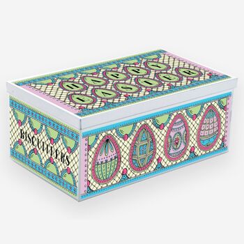 Biscuiteers Hand Iced Easter Egg Decorations Tin, 3 of 4