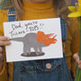 Dinosaur Pun Funny Father's Day Or Birthday Card, thumbnail 1 of 3