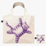 Loqi Flying Purr Ple Cat Recycled Bag, thumbnail 2 of 2