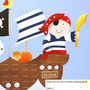Personalised Pirate Ship Name Canvas, thumbnail 5 of 9