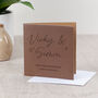 Names And Hearts Leather Anniversary Card, thumbnail 3 of 3