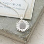Sunflower Solid Silver Necklace, thumbnail 2 of 8