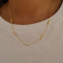 Dainty Gold Plated Crystal Necklace Luna, thumbnail 1 of 4