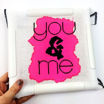 'You And Me' Modern Cross Stitch Mini Kit, 3 of 5