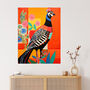 Party Pheasant Bright Colourful Bird Wall Art Print, thumbnail 1 of 6