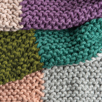 Chunky Check Blanket Beginner Knitting Kit, 3 of 9