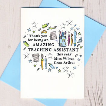Personalised An Amazing Teaching Assistant Card, 2 of 2