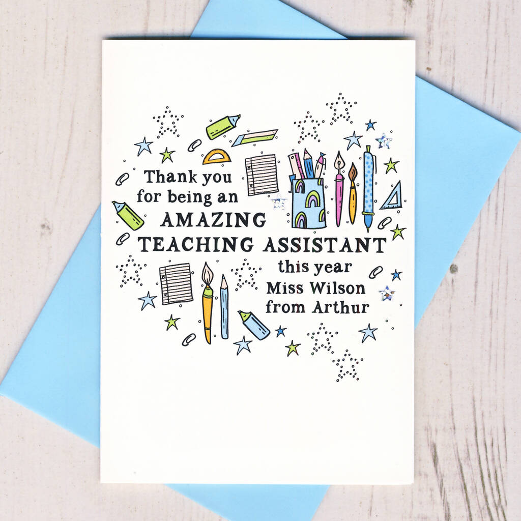 Personalised An Amazing Teaching Assistant Card By Eggbert & Daisy