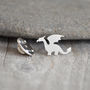 Dragon Lapel Pin, Dragon Tie Tack In Sterling Silver, thumbnail 3 of 3
