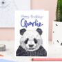 Personalised Panda Birthday Card, thumbnail 1 of 8