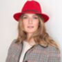 Red Belted Fedora Hat, thumbnail 2 of 3