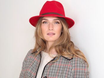 Red Belted Fedora Hat, 2 of 3