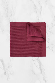 Handmade 100% Polyester Knitted Tie In Burgundy Red, 3 of 9