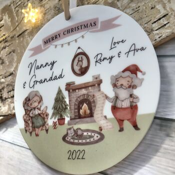 Personalised Nanny Grandad Christmas Decoration, 3 of 3