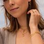 Crescent Moon Multi Strand Layering Charm Necklace, thumbnail 1 of 4