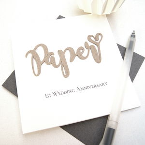 New 100 Paper Anniversary Card