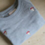 Children's Organic Blue Embroidered Sweatshirt, thumbnail 4 of 4