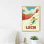 Lech Ski Resort Austria Travel Poster Art Print, thumbnail 3 of 8