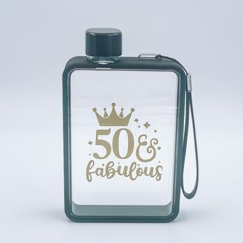 50th Birthday Gift Personalised Water Bottle, 5 of 6