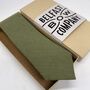 Irish Linen Tie In Olive Green, thumbnail 1 of 2