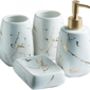 White Three Piece Ceramics Bathroom Accessories Set, thumbnail 2 of 6