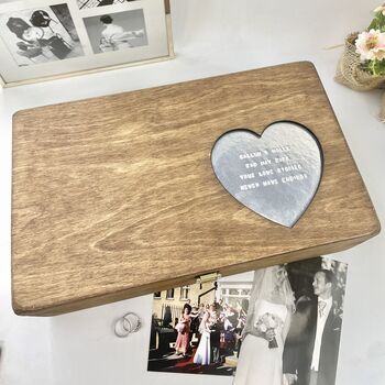 Personalised Wooden Heart Keepsake Box, 3 of 8