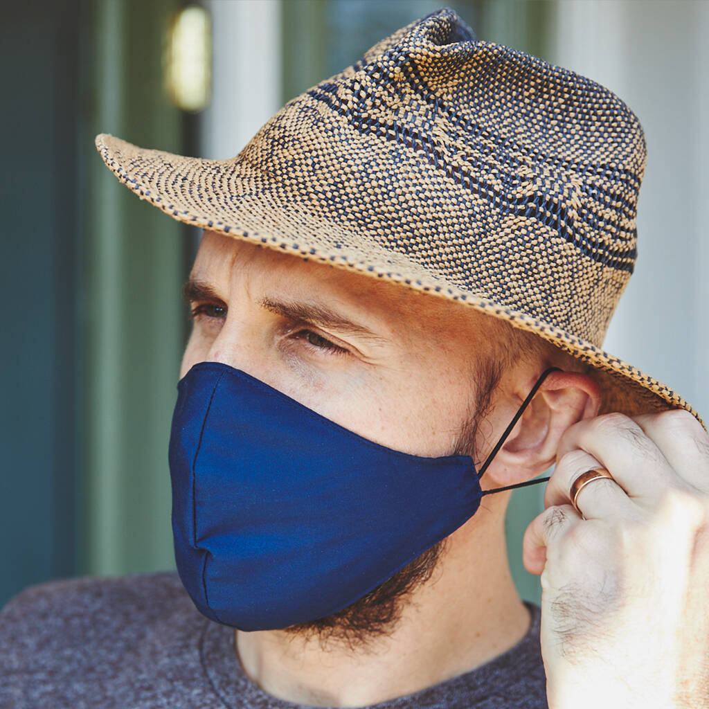 Adults Male Navy Reusable Face Mask | Washable, 1 of 7